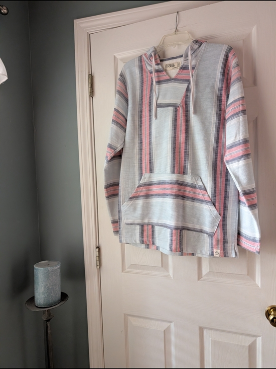 Free Planet Tops - Free Planet Striped Pullover Hoodie